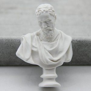 MICHELANGELO Plaster (Resin) Model Portrait  Statue Art Brooch Pins Stat…